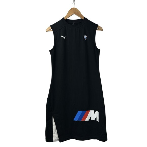 PUMA X BMW Women’s Medium Racing M3 Motorsport Statement Black Mini Dress - Picture 1 of 9